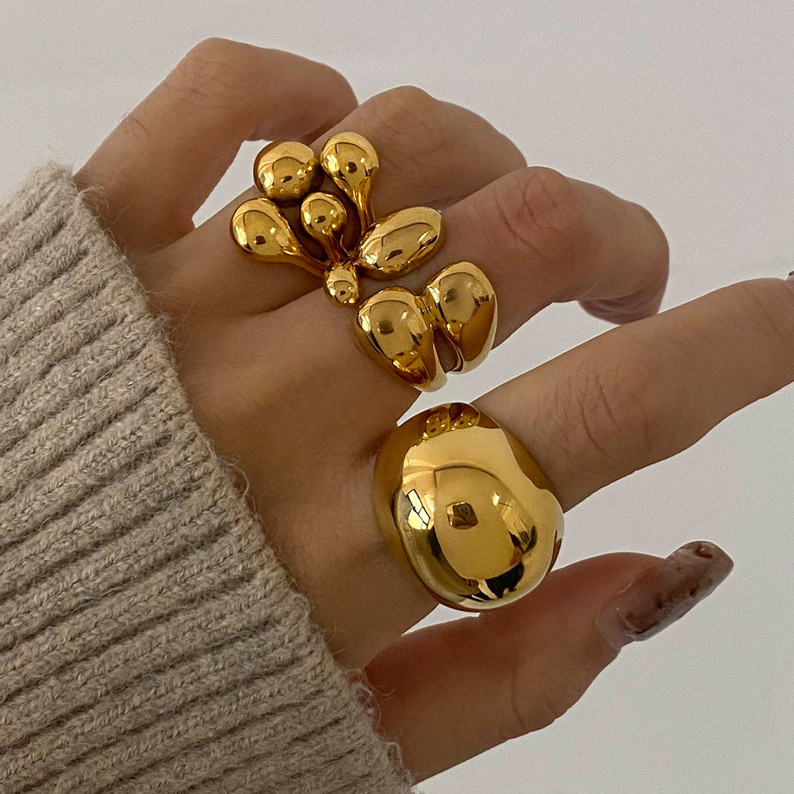Gold  Adjustable Claw Ring – Moryet