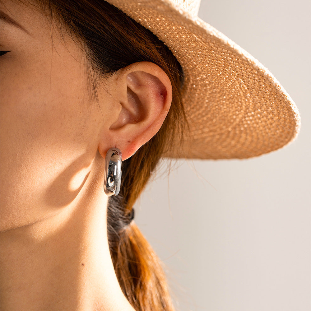Elegant C-Shaped Waterproof Earrings  – Waterproof
