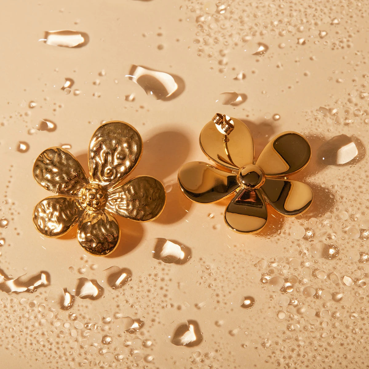 Flower Earrings with Waterproof Features - Bridget