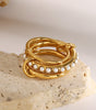 Gold Freshwater Pearl Stacked Ring – Albyn