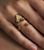 Gold Geometric Open Ring – Hamond