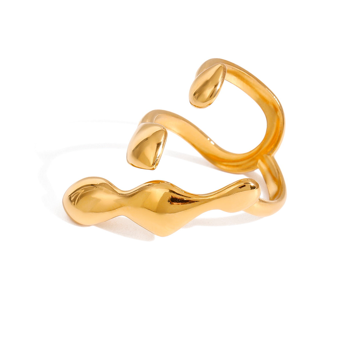 Gold Geometric Open Ring – Hamond