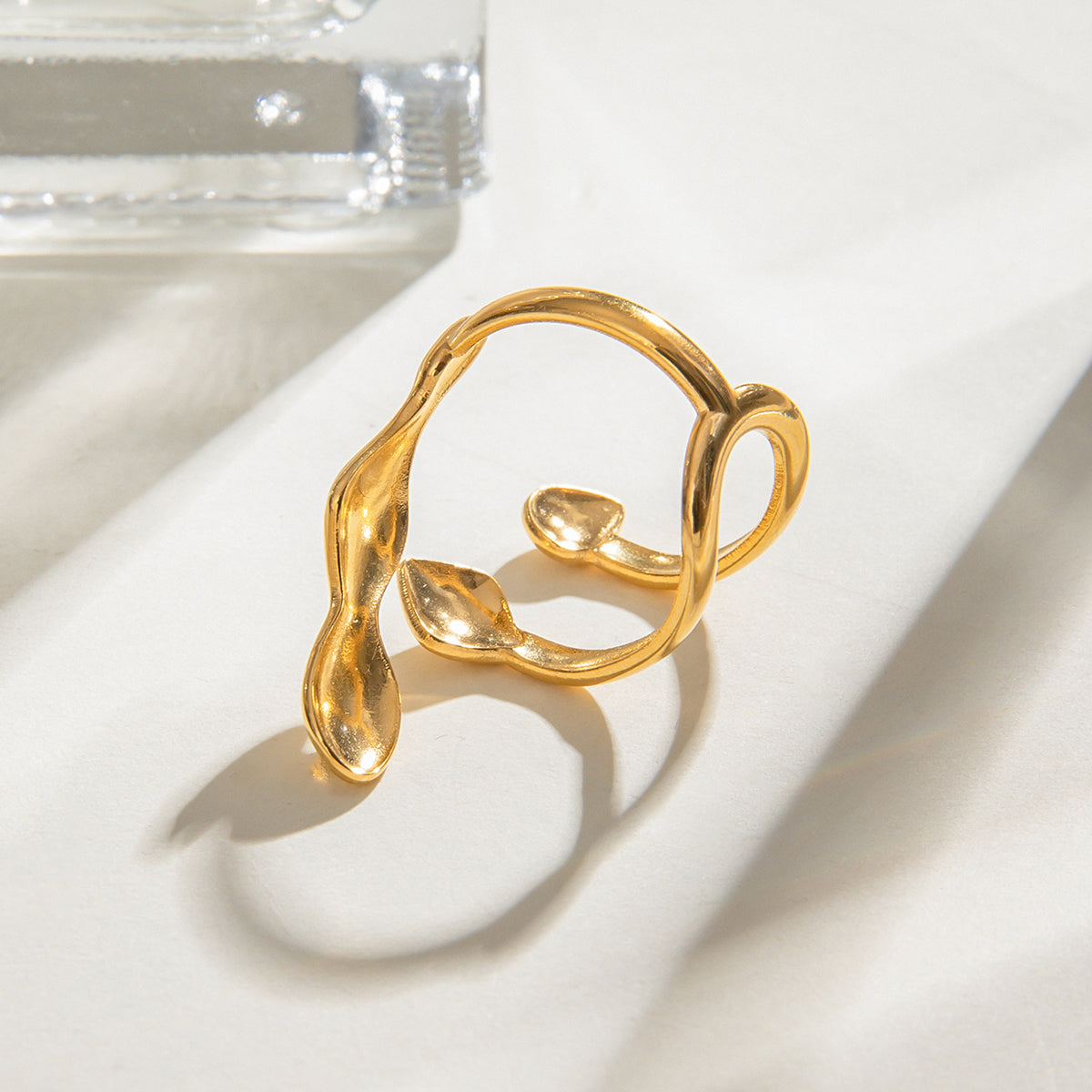 Gold Geometric Open Ring – Hamond
