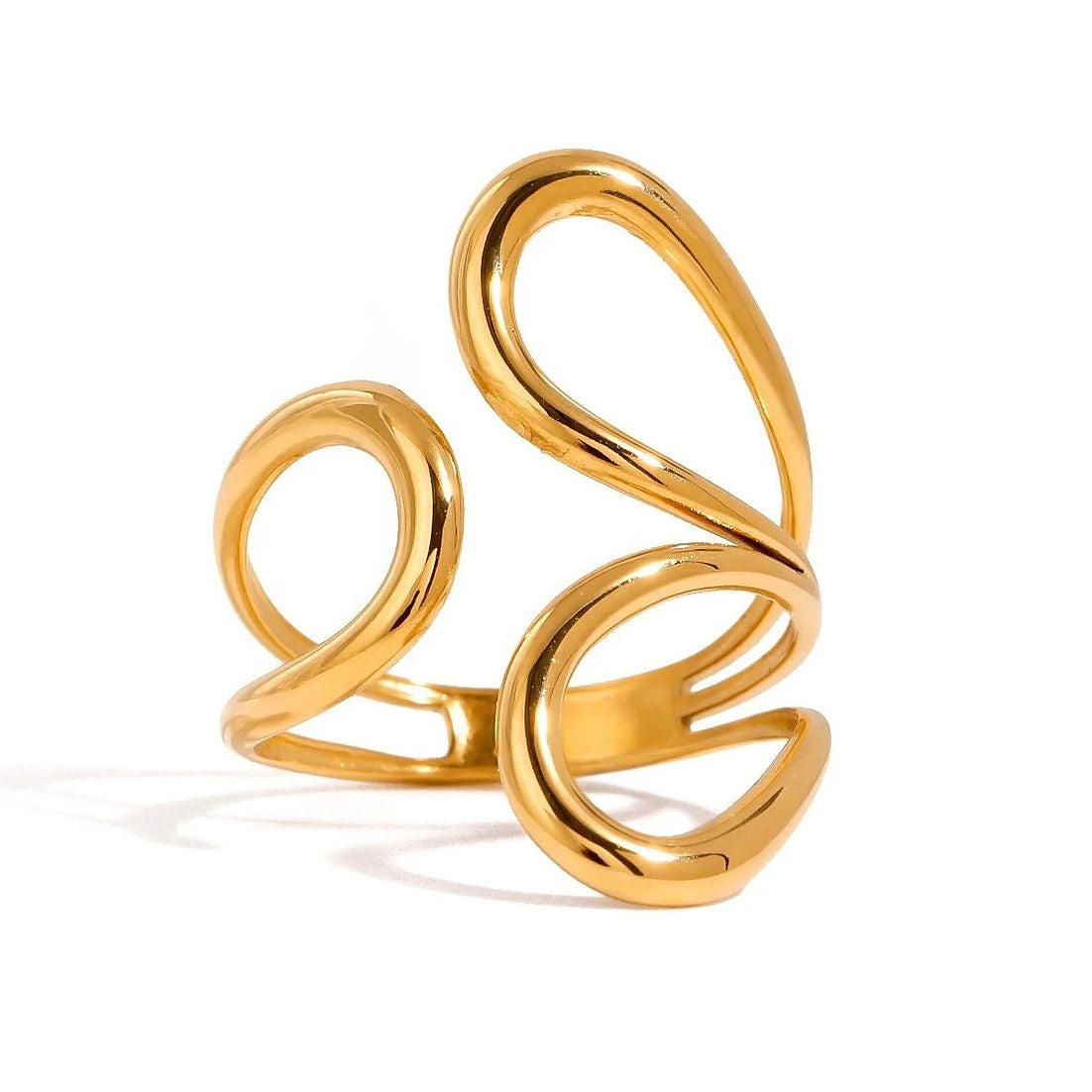 Gold Geometric Ring for Daily Wear – Hyenson