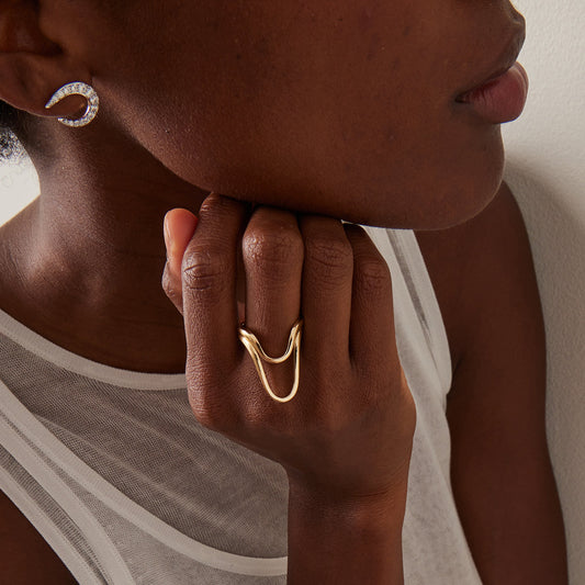 Elegant Gold Simple Ring – Asger
