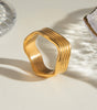 Gold Wavy Architectural Ring – Mildred