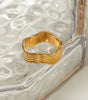Gold Wavy Architectural Ring – Mildred