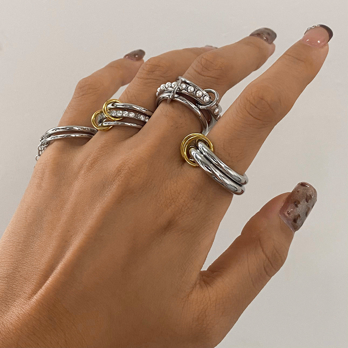 Stacked Diamond Ring with Ethically Sourced Simulants – Marion