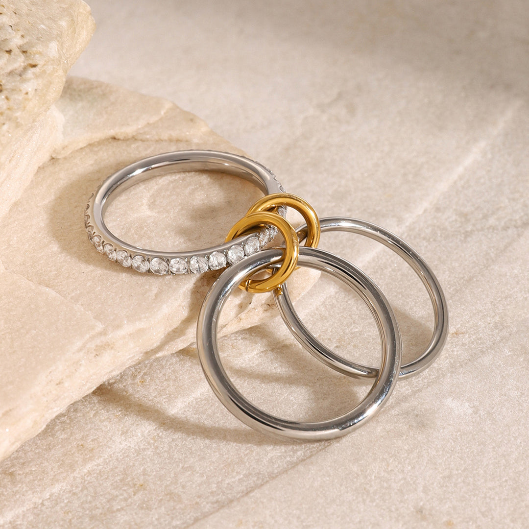 Stacked Diamond Ring with Ethically Sourced Simulants – Marion