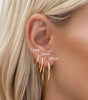 3-Piece Set Hoop Earrings  and Rhodium Finished – Constance