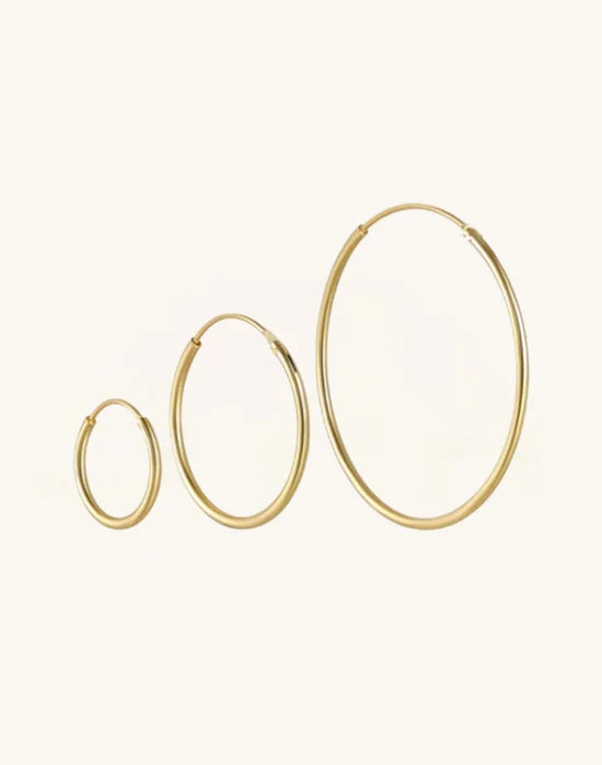 3-Piece Set Hoop Earrings  and Rhodium Finished – Constance