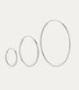 3-Piece Set Hoop Earrings  and Rhodium Finished – Constance