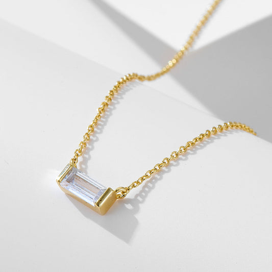 Birthstone Pendant Necklace with Simple Lucky Stone Design - Molyns