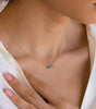 Birthstone Pendant Necklace with Simple Lucky Stone Design - Molyns