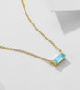 Birthstone Pendant Necklace with Simple Lucky Stone Design - Molyns