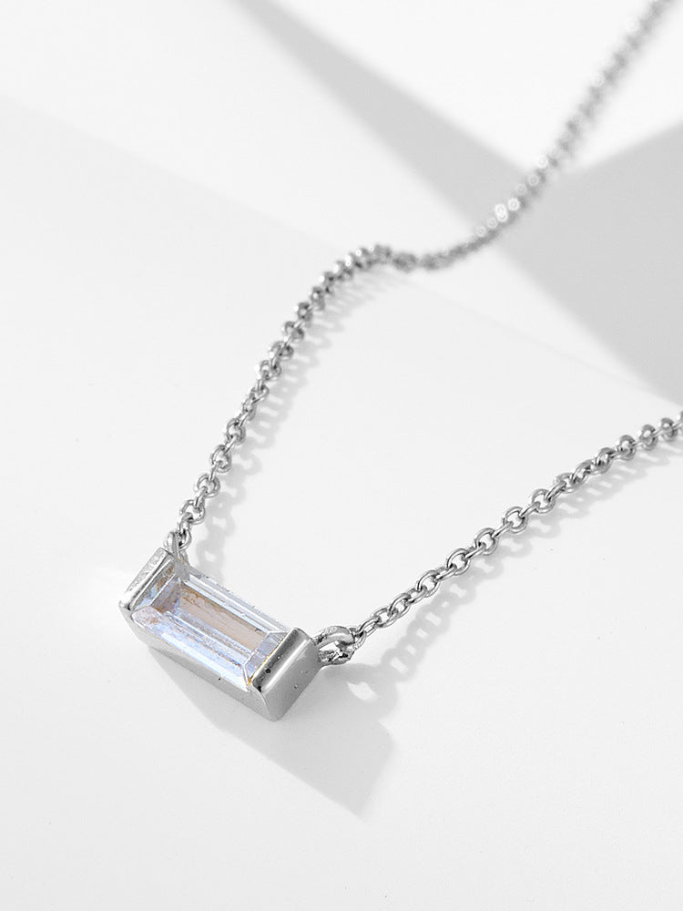 Birthstone Pendant Necklace with Simple Lucky Stone Design - Molyns