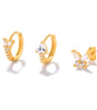 Butterfly Flower Earring Set with Zircon Stones – Reid