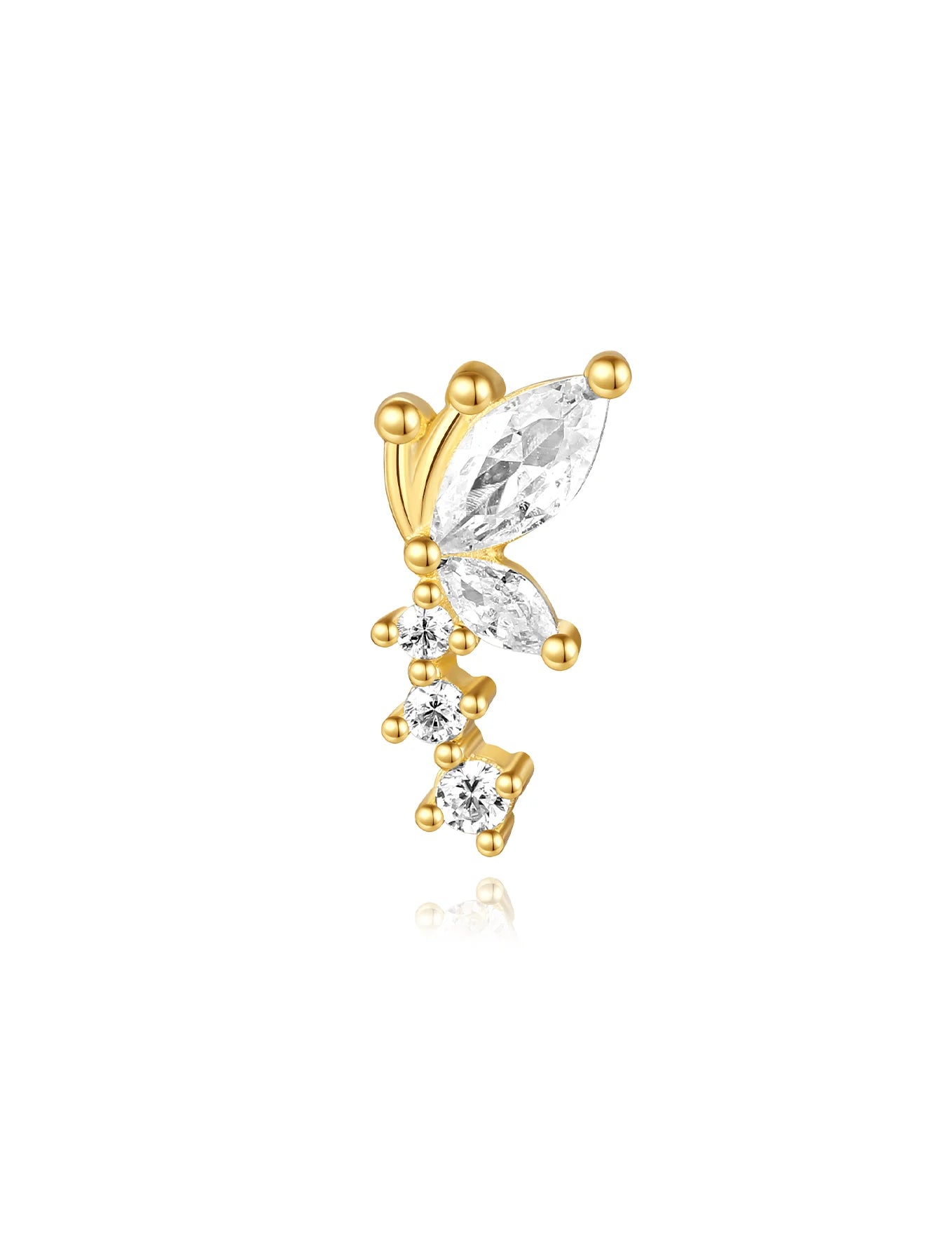 Butterfly Flower Earring Set with Zircon Stones – Reid