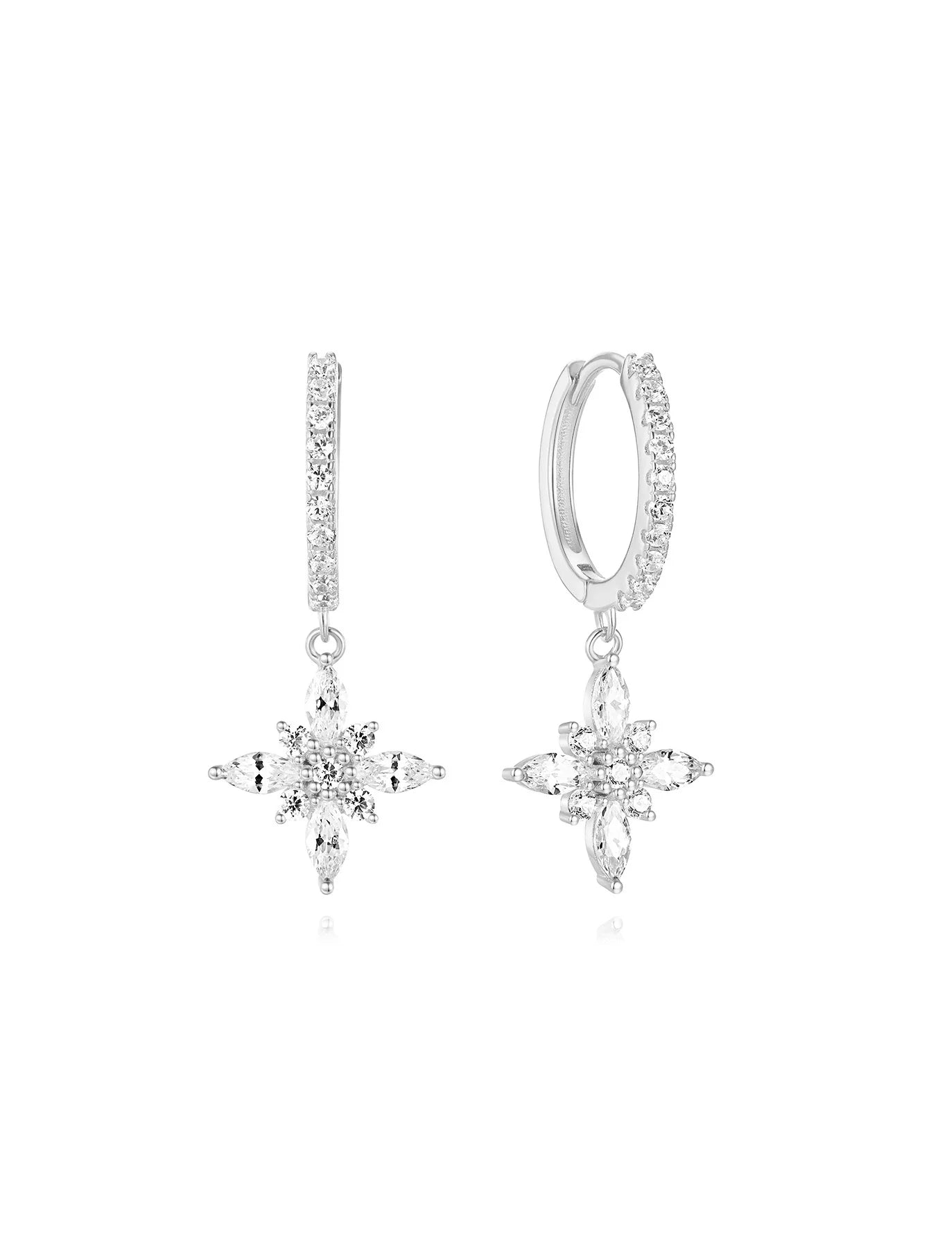 Butterfly Flower Earring Set with Zircon Stones – Reid