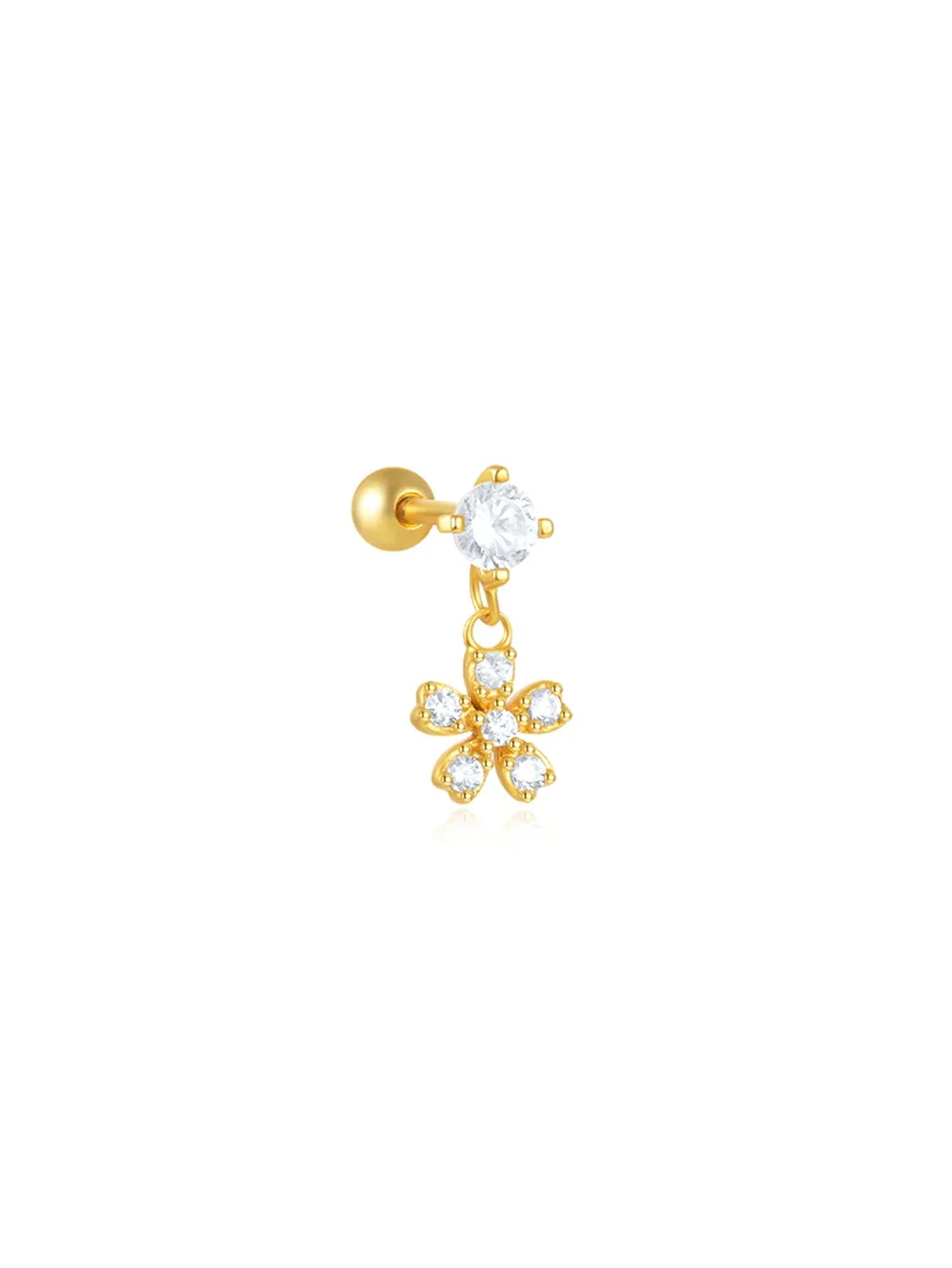 Butterfly Flower Earring Set with Zircon Stones – Reid