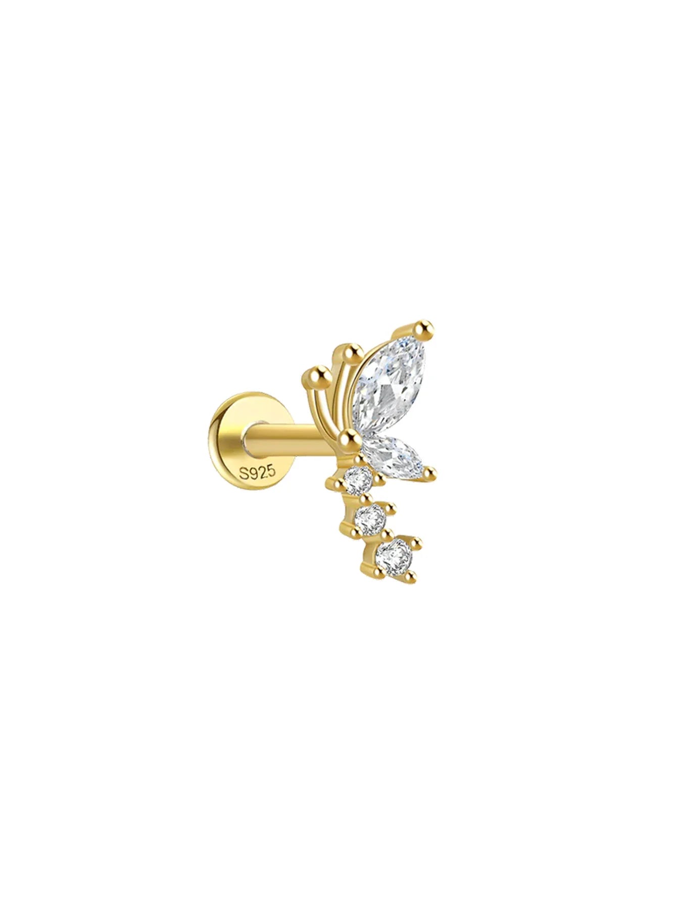 Butterfly Flower Earring Set with Zircon Stones – Reid