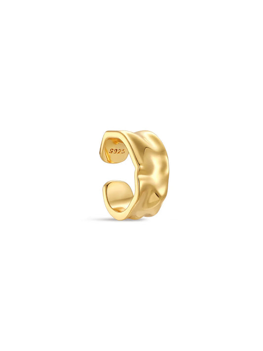 Chunky Ear Cuff and Rhodium Finished – Christean