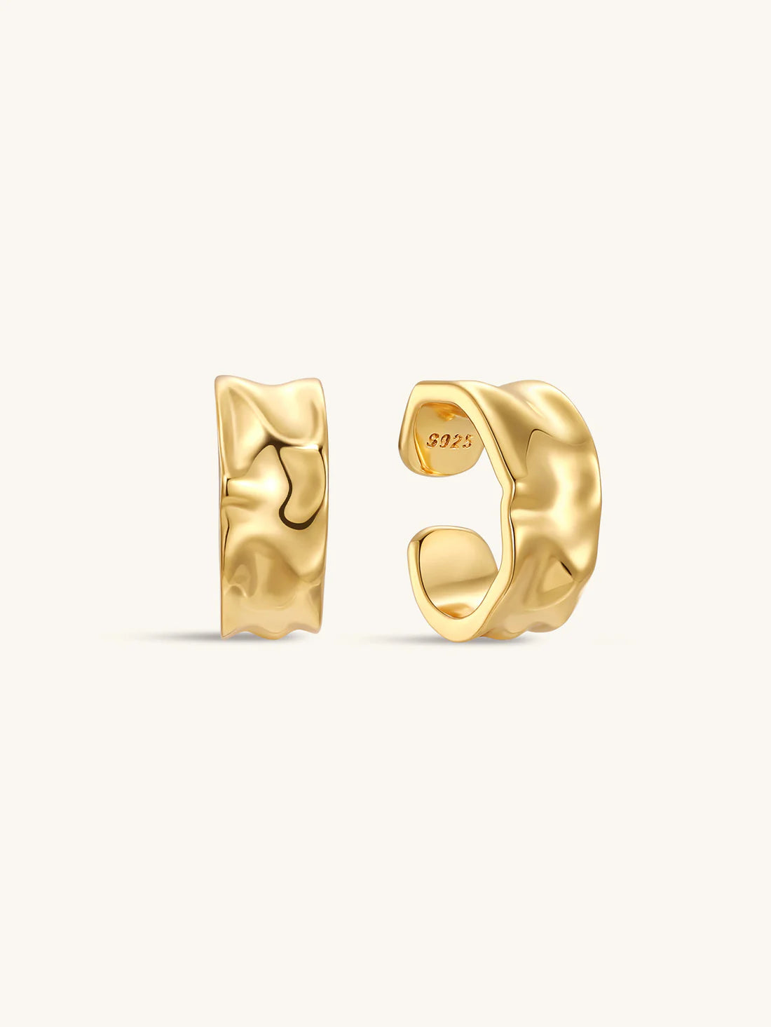 Chunky Ear Cuff and Rhodium Finished – Christean