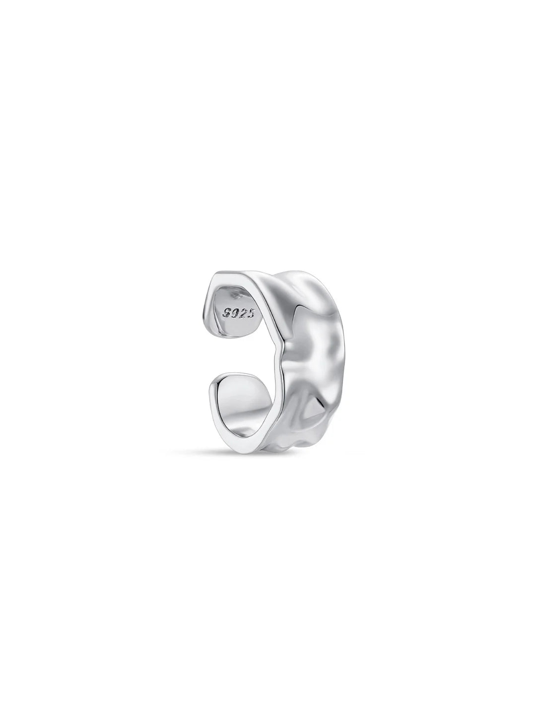 Chunky Ear Cuff and Rhodium Finished – Christean