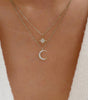 Double Layered Star and Moon Pendant Necklace - Symons