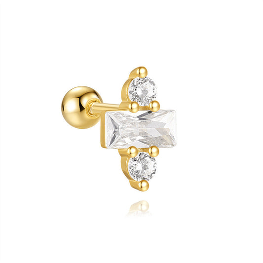 Ear Piercing Stud with Cubic Zirconia –  Emmeline