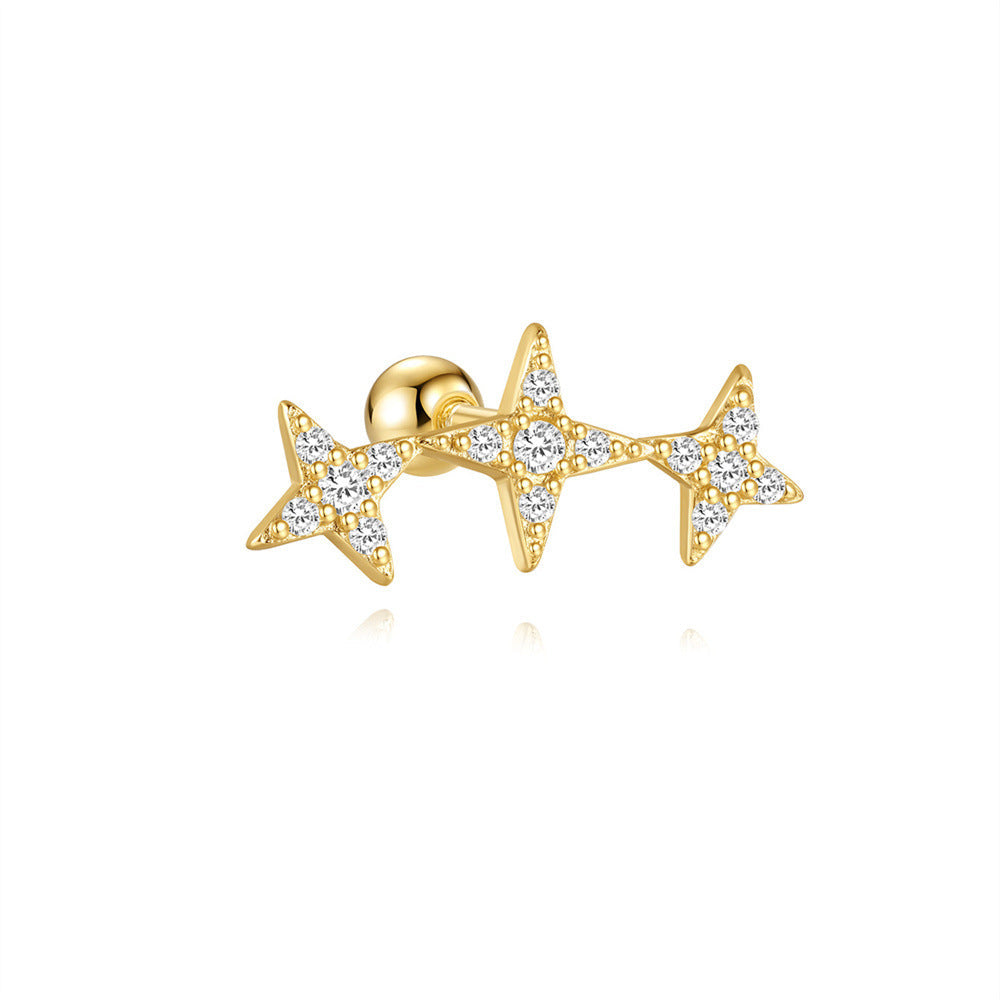 Ear Piercing Stud with Cubic Zirconia –  Emmeline