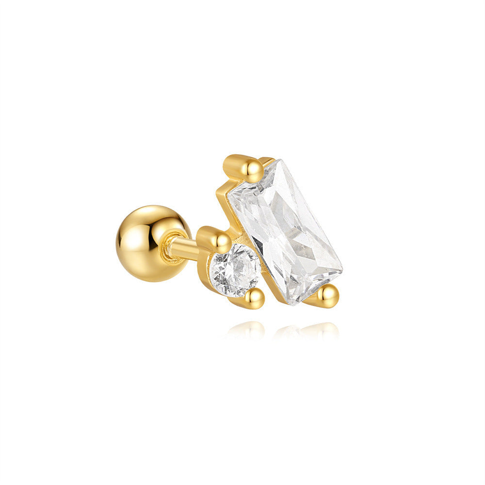 Ear Piercing Stud with Cubic Zirconia –  Emmeline
