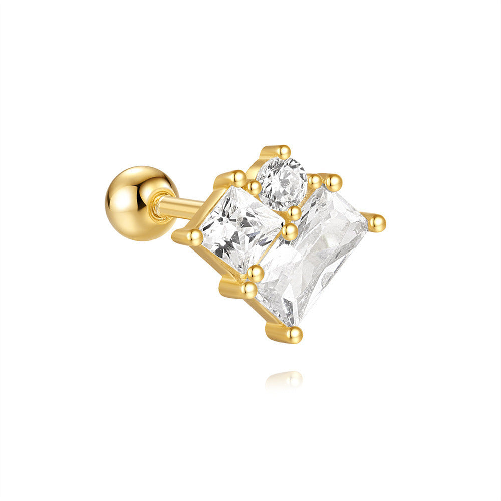 Ear Piercing Stud with Cubic Zirconia –  Emmeline