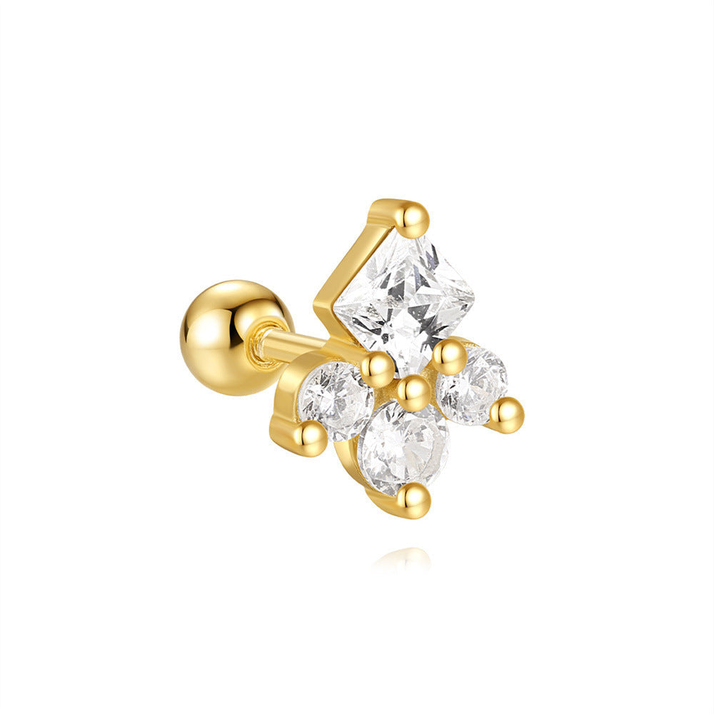 Ear Piercing Stud with Cubic Zirconia –  Emmeline