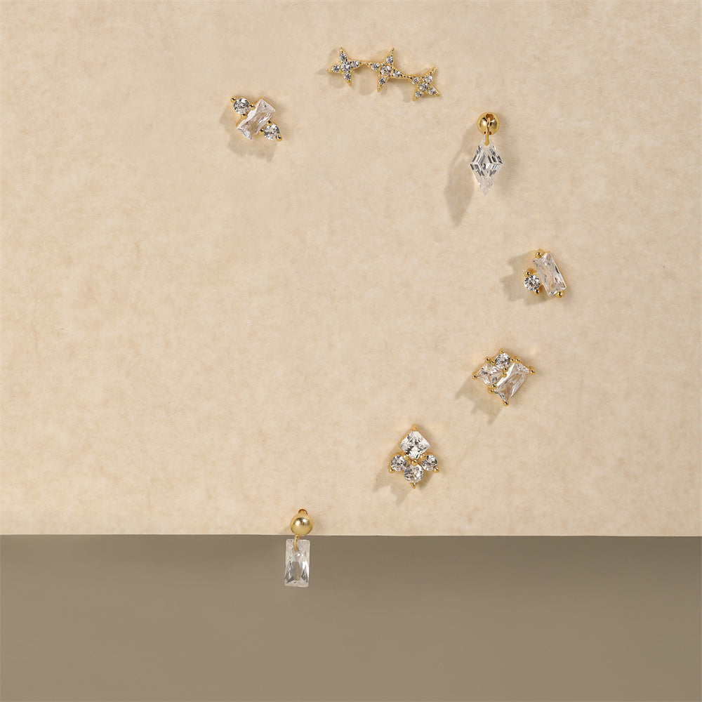 Ear Piercing Stud with Cubic Zirconia –  Emmeline