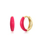Earring Set with Pink Oil Drop Design and  Cubic Zirconia - Myrna