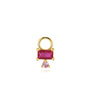 Earring Set with Pink Oil Drop Design and  Cubic Zirconia - Myrna
