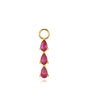Earring Set with Pink Oil Drop Design and  Cubic Zirconia - Myrna
