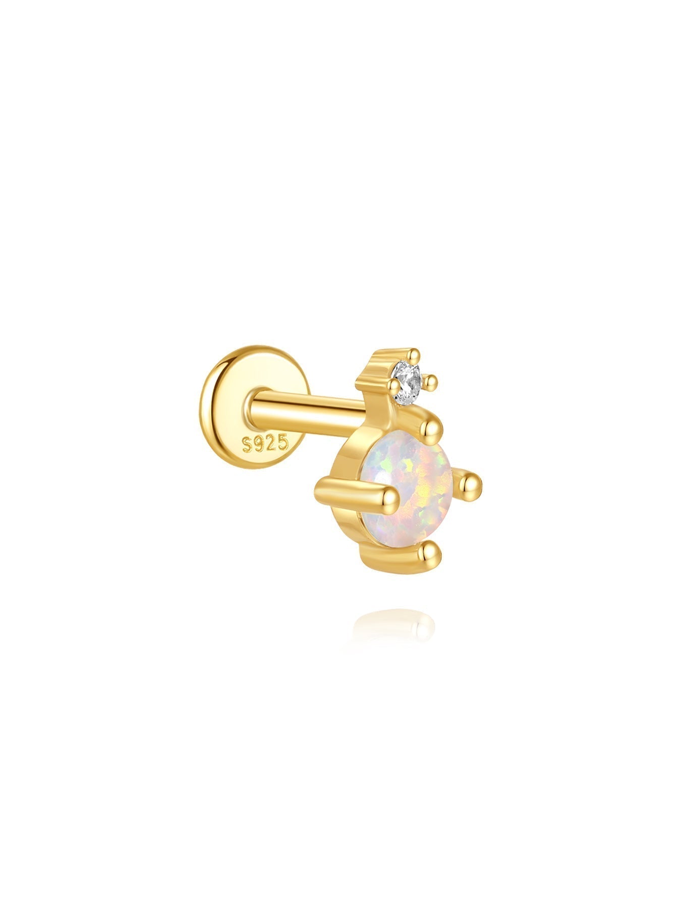 Earring Set with Pink Oil Drop Design and  Cubic Zirconia - Myrna