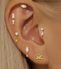 Flower Design Ear Stud with Cubic Zirconia – Fane