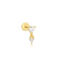 Flower Design Ear Stud with Cubic Zirconia – Fane