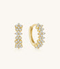 Flower Huggie Earrings with Ultra Shine Cubic Zirconia - Ellyn