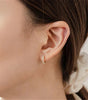 Flower Huggie Earrings with Ultra Shine Cubic Zirconia - Ellyn