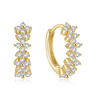 Flower Huggie Earrings with Ultra Shine Cubic Zirconia - Ellyn