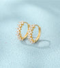 Flower Huggie Earrings with Ultra Shine Cubic Zirconia - Ellyn