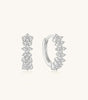 Flower Huggie Earrings with Ultra Shine Cubic Zirconia - Ellyn