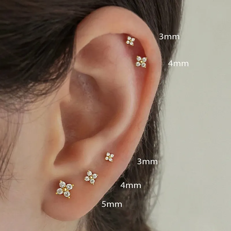 Flower  Hypoallergenic and Lightweight Stud Earrings - Clemence