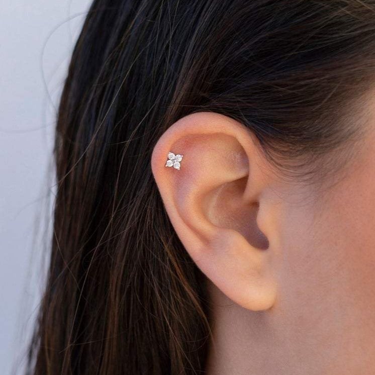 Flower  Hypoallergenic and Lightweight Stud Earrings - Clemence