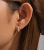 Heart Hoop Earrings with Cubic Zirconia – Joyce