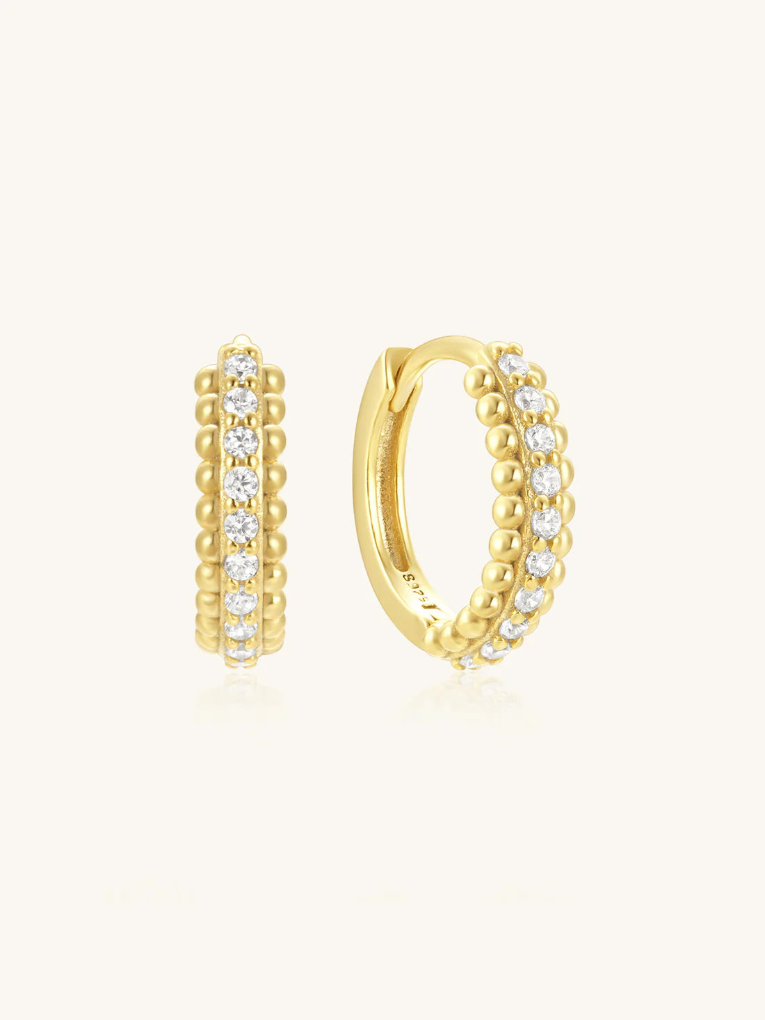Hoop Earrings with Cubic Zirconia – Bennett